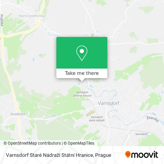 Varnsdorf Staré Nádraží Státní Hranice map