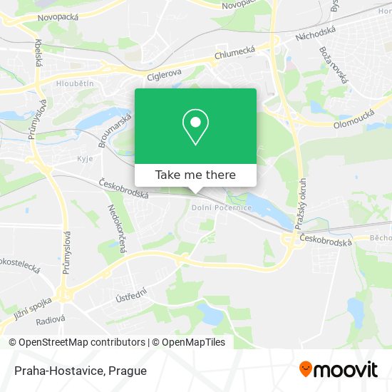 Praha-Hostavice map