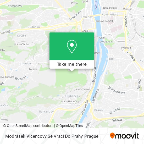 Карта Modrásek Vičencový Se Vrací Do Prahy