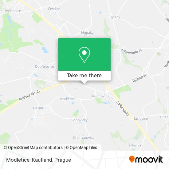 Карта Modletice, Kaufland