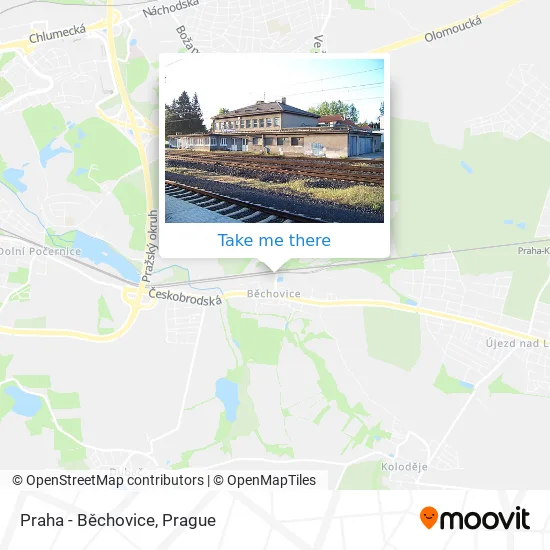 Карта Praha - Běchovice