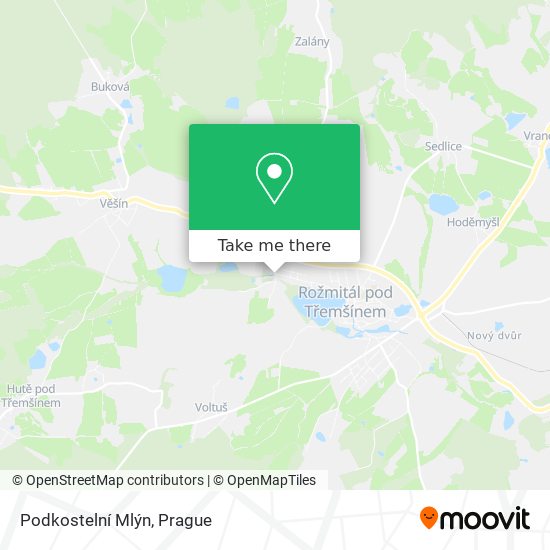 Podkostelní Mlýn map