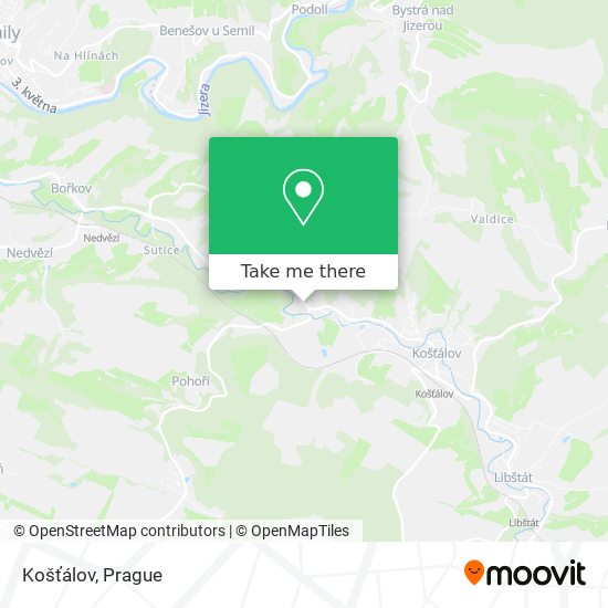 Košťálov map