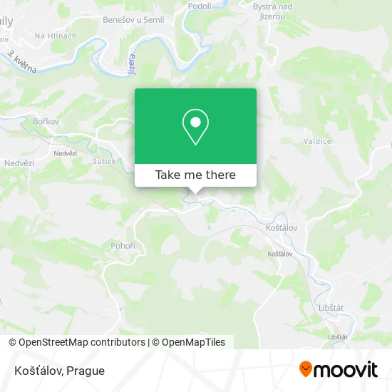 Карта Košťálov