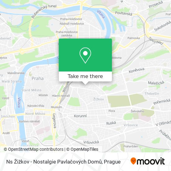 Ns Žižkov - Nostalgie Pavlačových Domů map