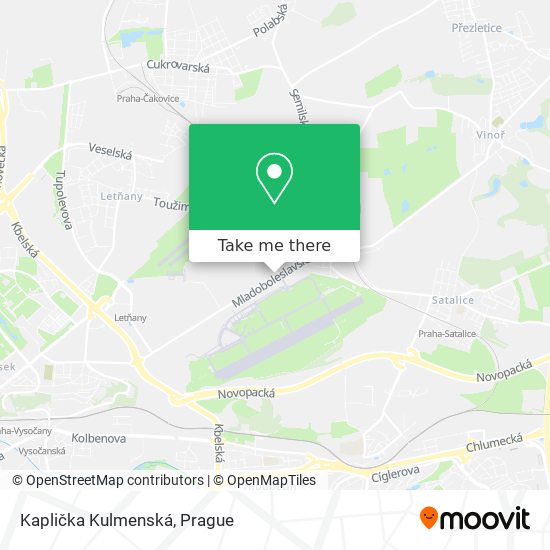 Kaplička Kulmenská map