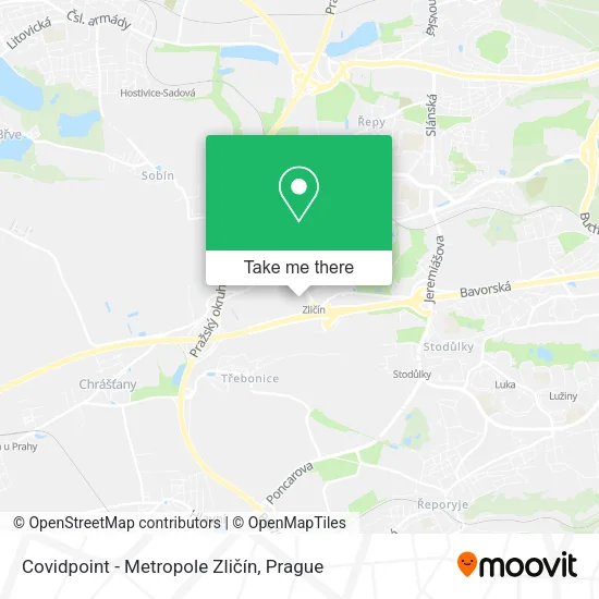 Карта Covidpoint - Metropole Zličín