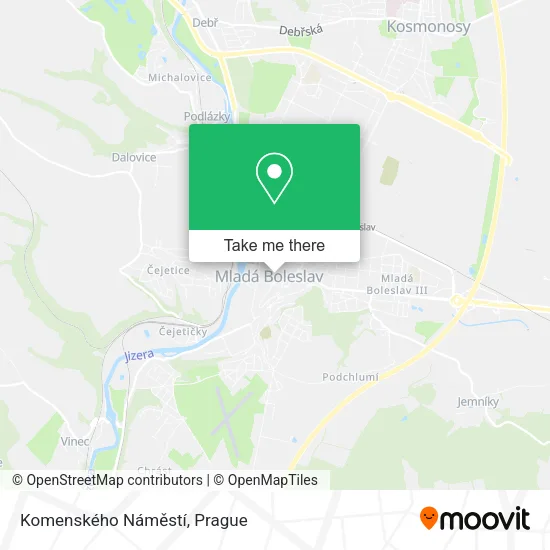 Карта Komenského Náměstí