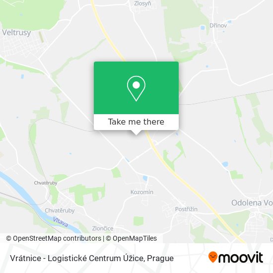 Карта Vrátnice - Logistické Centrum Úžice