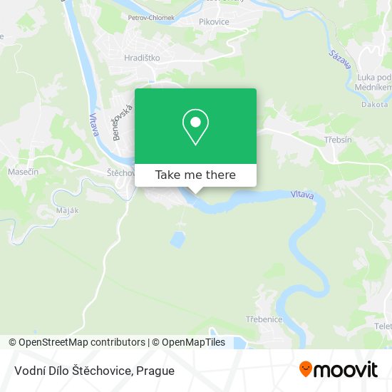 Vodní Dílo Štěchovice map