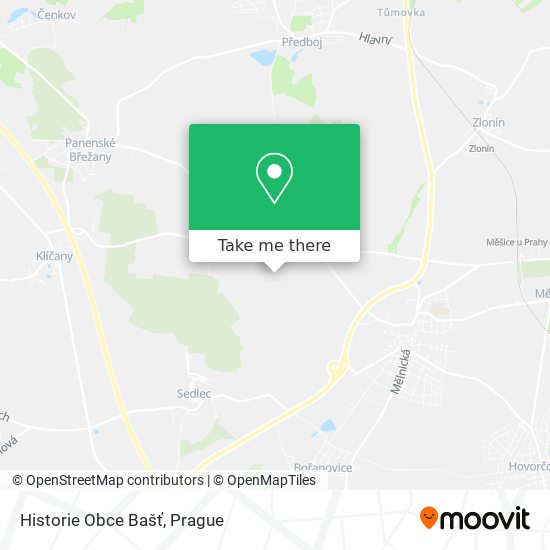 Historie Obce Bašť map