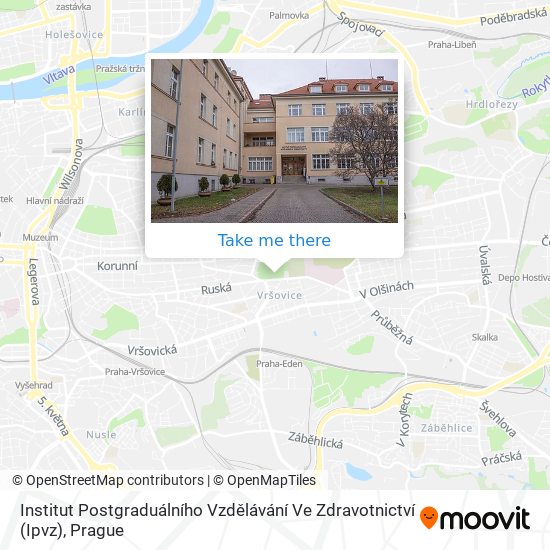 Карта Institut Postgraduálního Vzdělávání Ve Zdravotnictví (Ipvz)