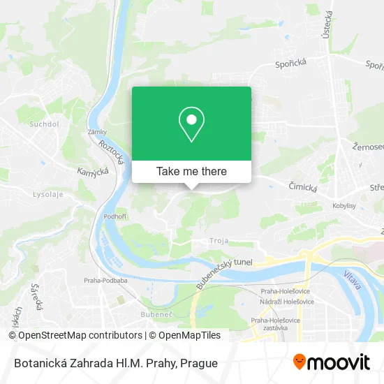 Карта Botanická Zahrada Hl.M. Prahy
