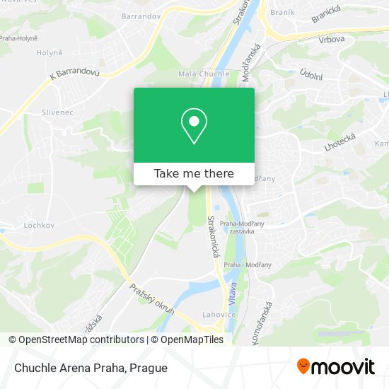 Chuchle Arena Praha map