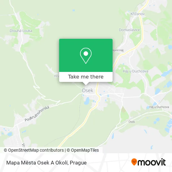 Карта Mapa Města Osek A Okolí