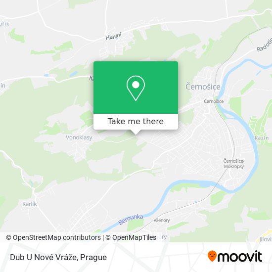 Dub U Nové Vráže map