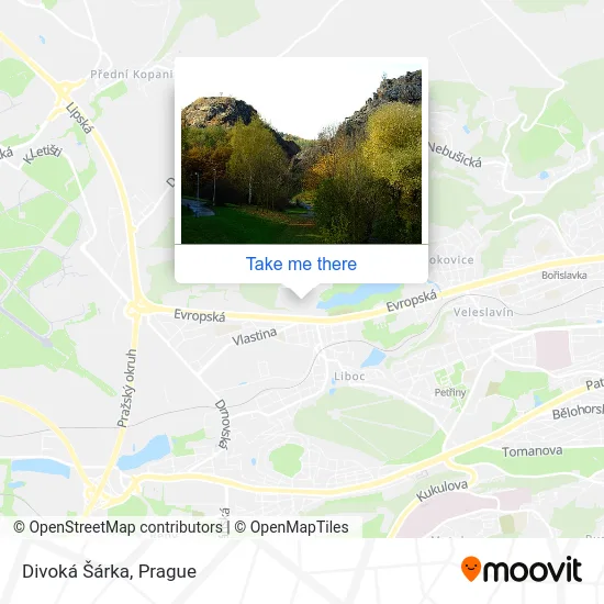 Карта Divoká Šárka