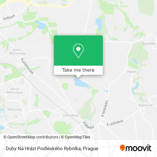 Duby Na Hrázi Podléského Rybníka map