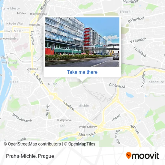Praha-Michle map