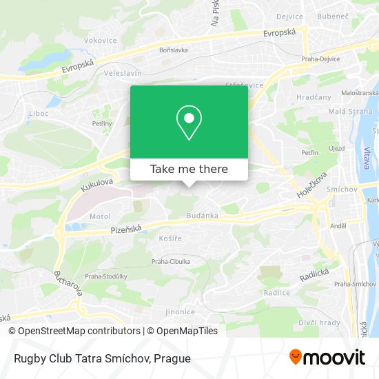 Rugby Club Tatra Smíchov map