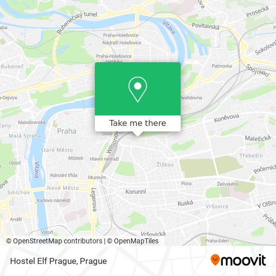 Карта Hostel Elf Prague