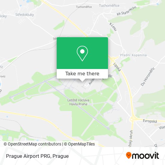 Prague Airport PRG map