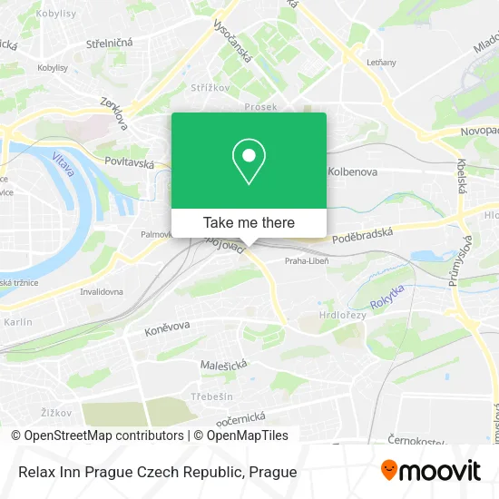 Карта Relax Inn Prague Czech Republic
