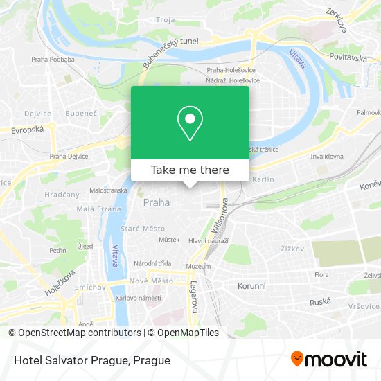 Hotel Salvator Prague map