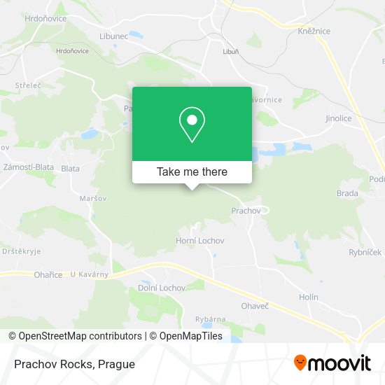 Карта Prachov Rocks