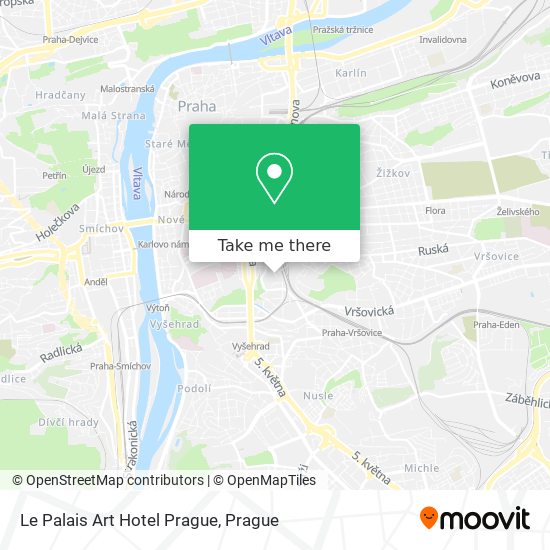 Le Palais Art Hotel Prague map