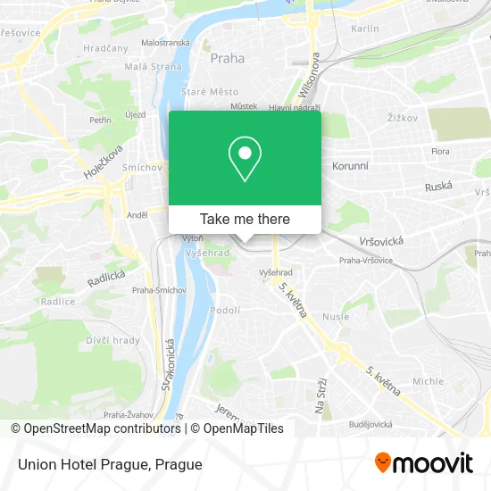 Карта Union Hotel Prague