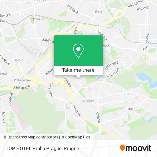 TOP HOTEL Praha Prague map