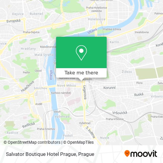 Salvator Boutique Hotel Prague map