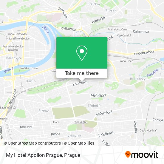 My Hotel Apollon Prague map