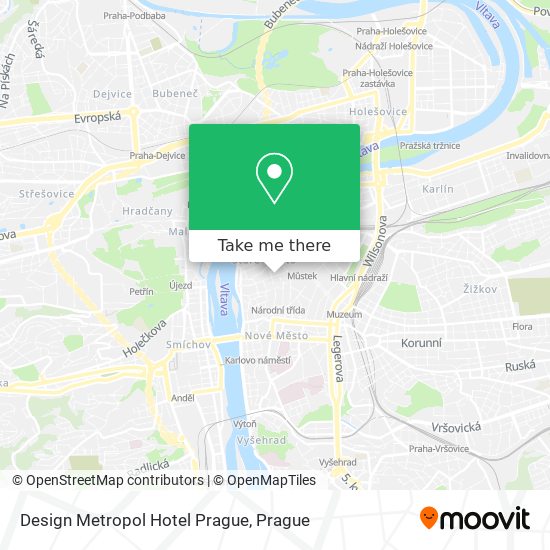 Design Metropol Hotel Prague map