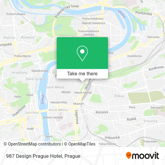 987 Design Prague Hotel map