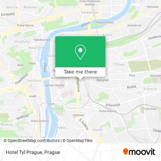 Hotel Tyl Prague map