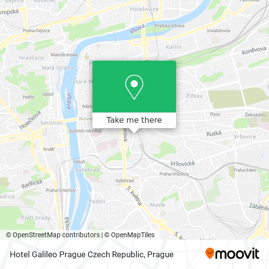 Карта Hotel Galileo Prague Czech Republic