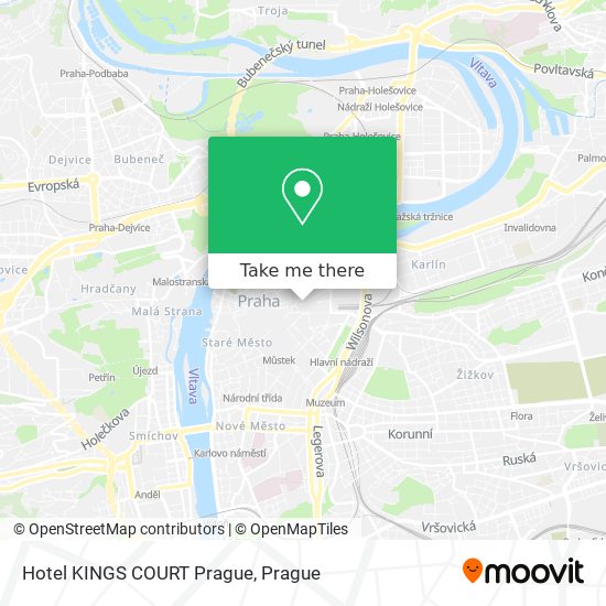 Hotel KINGS COURT Prague map