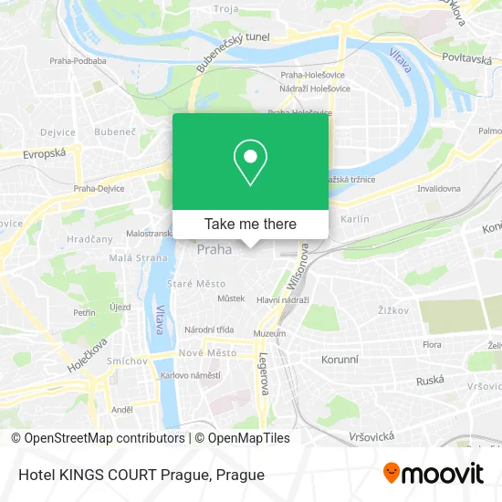 Карта Hotel KINGS COURT Prague