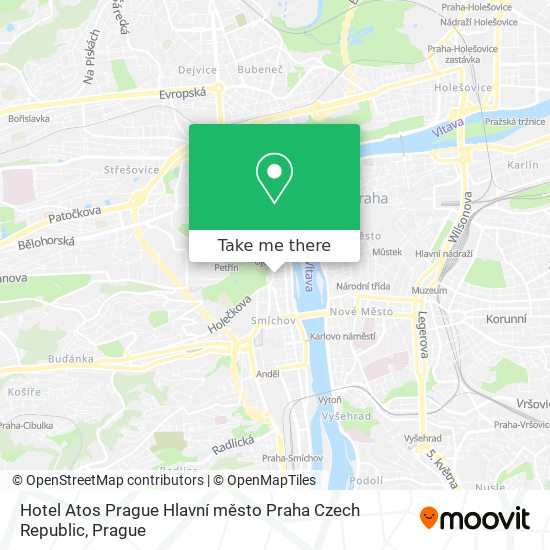 Карта Hotel Atos Prague Hlavní město Praha Czech Republic