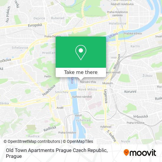 Old Town Apartments Prague Czech Republic map