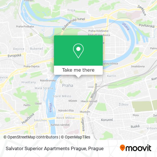 Salvator Superior Apartments Prague map