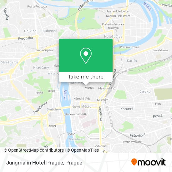 Jungmann Hotel Prague map