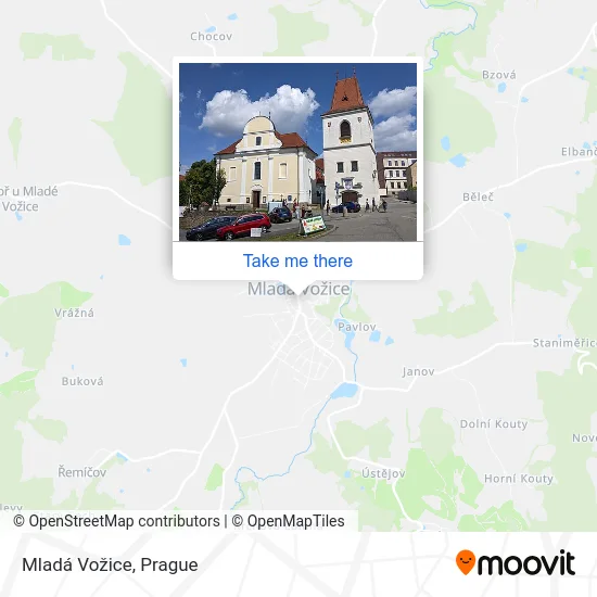 Карта Mladá Vožice