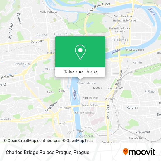 Карта Charles Bridge Palace Prague