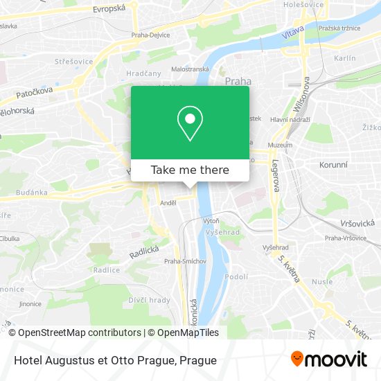 Hotel Augustus et Otto Prague map