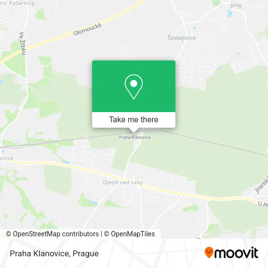 Карта Praha Klanovice
