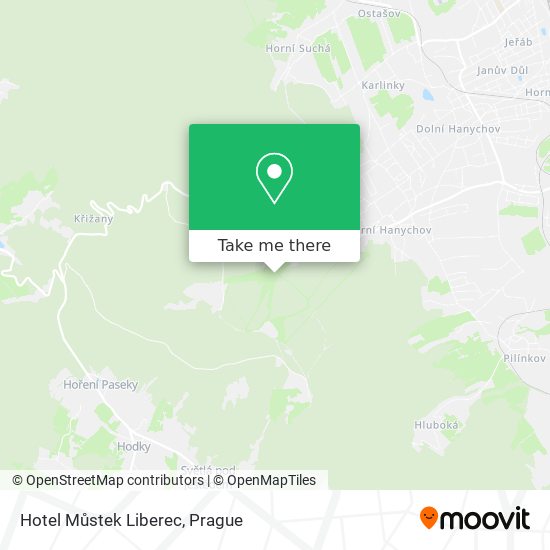 Карта Hotel Můstek Liberec