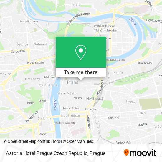 Карта Astoria Hotel Prague Czech Republic